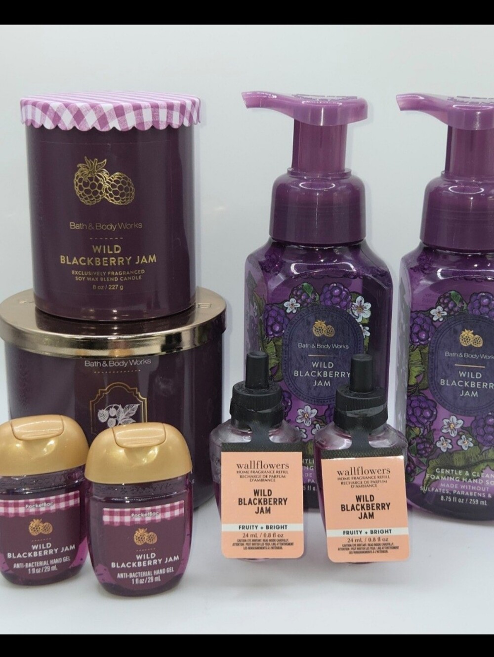 Bath & Body Works Wild Blackberry Jam Hand Soap, Candle, and Refills